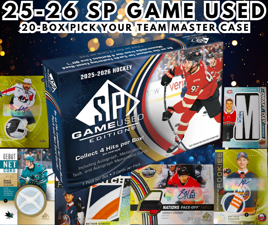 π2025-26 SP Game Used 20-Box PYT Master Case WB #953π - Ty the Card Guy
