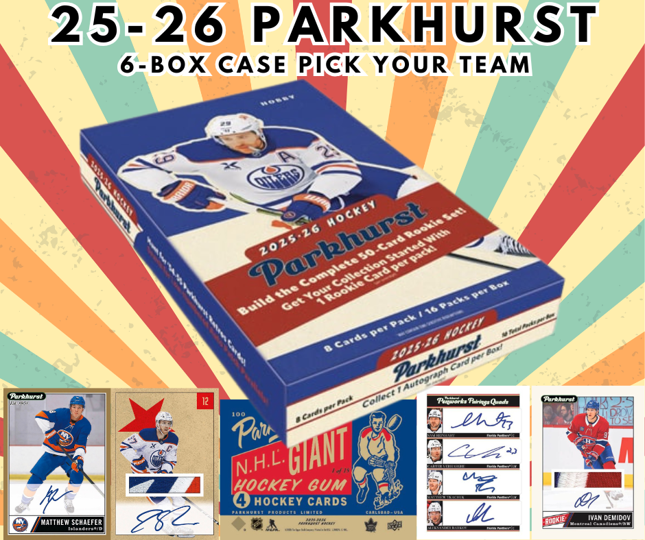 ☎️2025-26 PARKHURST 6-Box PYT Case WB #1,177☎️