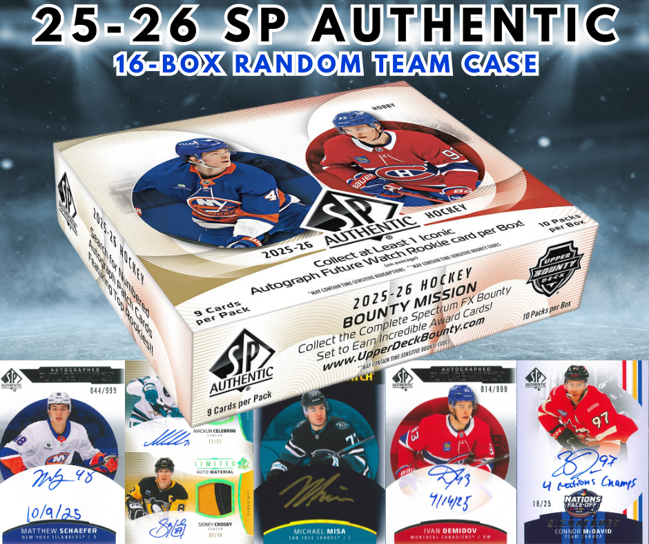 1st DROP π₯2025-26 SP Authentic 16-Box Case Random Team WB #1,140π₯ - Ty the Card Guy