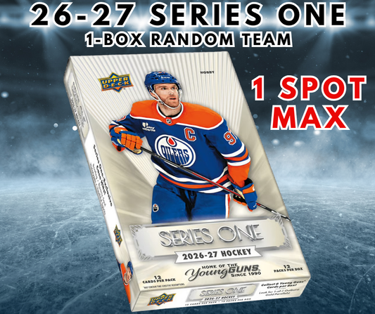 1 SPOT MAX🌋FREE BREAK 2026-27 Series One 1-Box Random Team WB #1,302🌋 - Ty the Card Guy