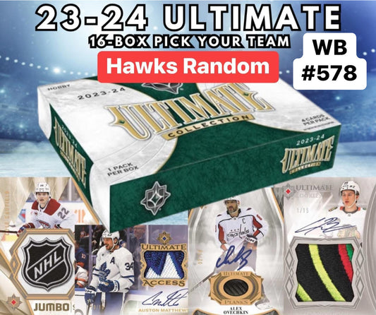 🛡️2023-24 Ultimate - 16 Box PYT Case WB #578 HAWKS RANDOM🛡️